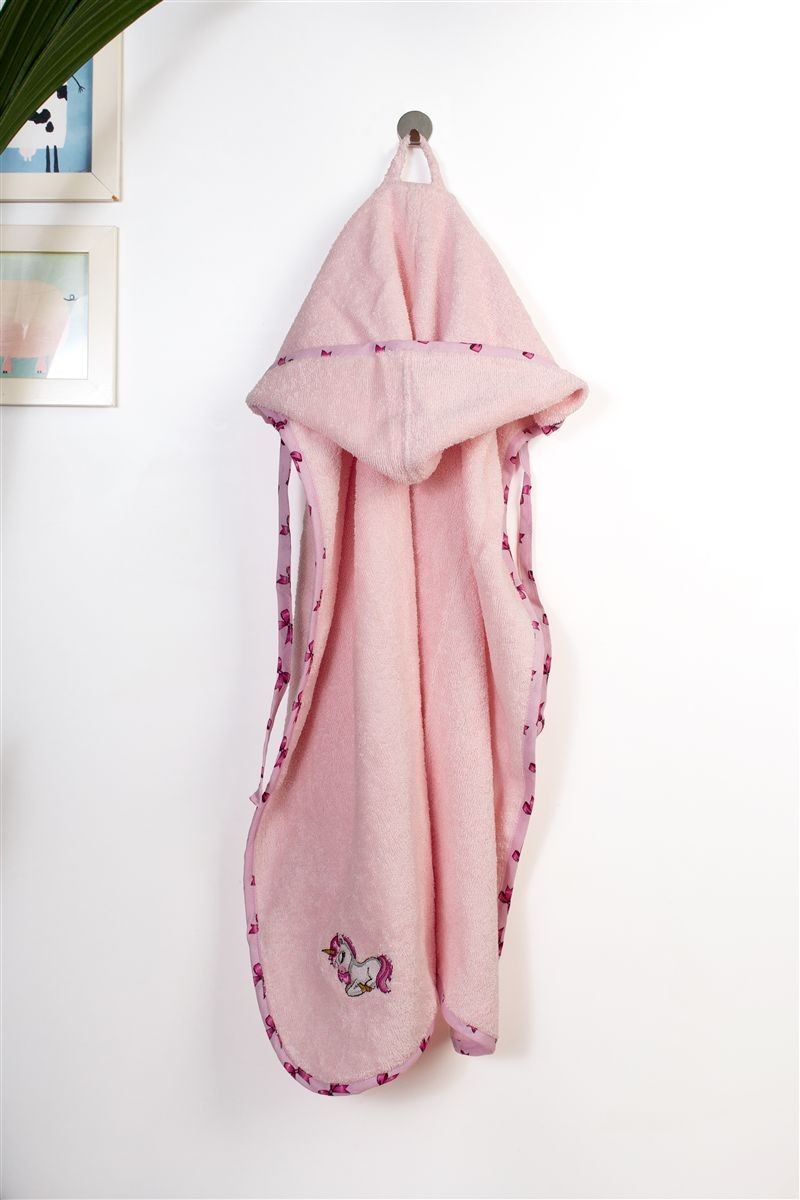 DIMcol Κάπα Με Κέντημα bebe Unicorn 187 75X85 Pink 100% Cotton