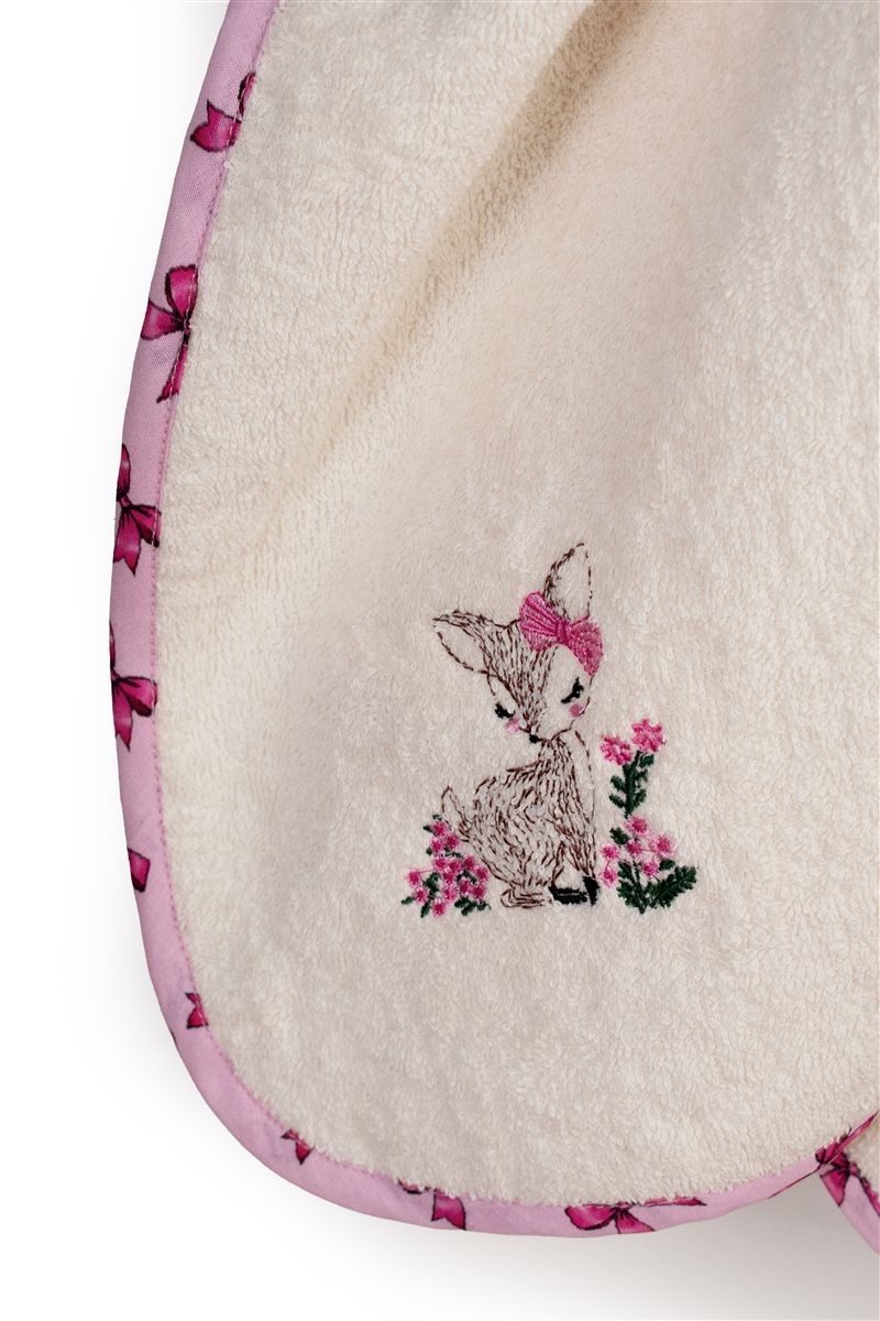 DIMcol Κάπα Με Κέντημα bebe Deer 198 75X85 Ecru-Pink 100% Cotton - Image 2