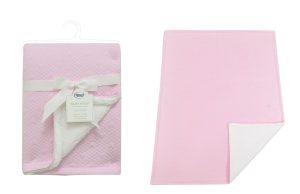 DIMcol Κουβέρτα Air Layer Jacquard bebe 500 gr/m² Hearts 19 75X100 Pink 100% Polyester