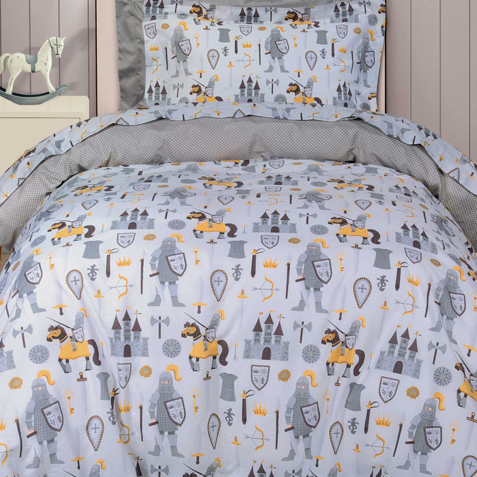 Greenwich Polo Club Σετ Παπλωματοθηκη Μονη 8861 Cream - Grey Cream - Grey - Image 2