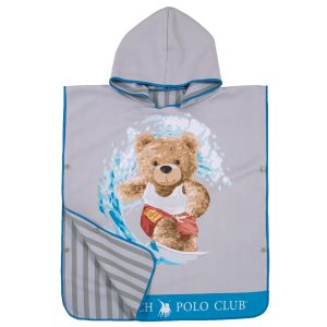 Greenwich Polo Club Junior Ποντσο Θαλασσης 50Χ115 4179 Blue - Grey Blue - Grey