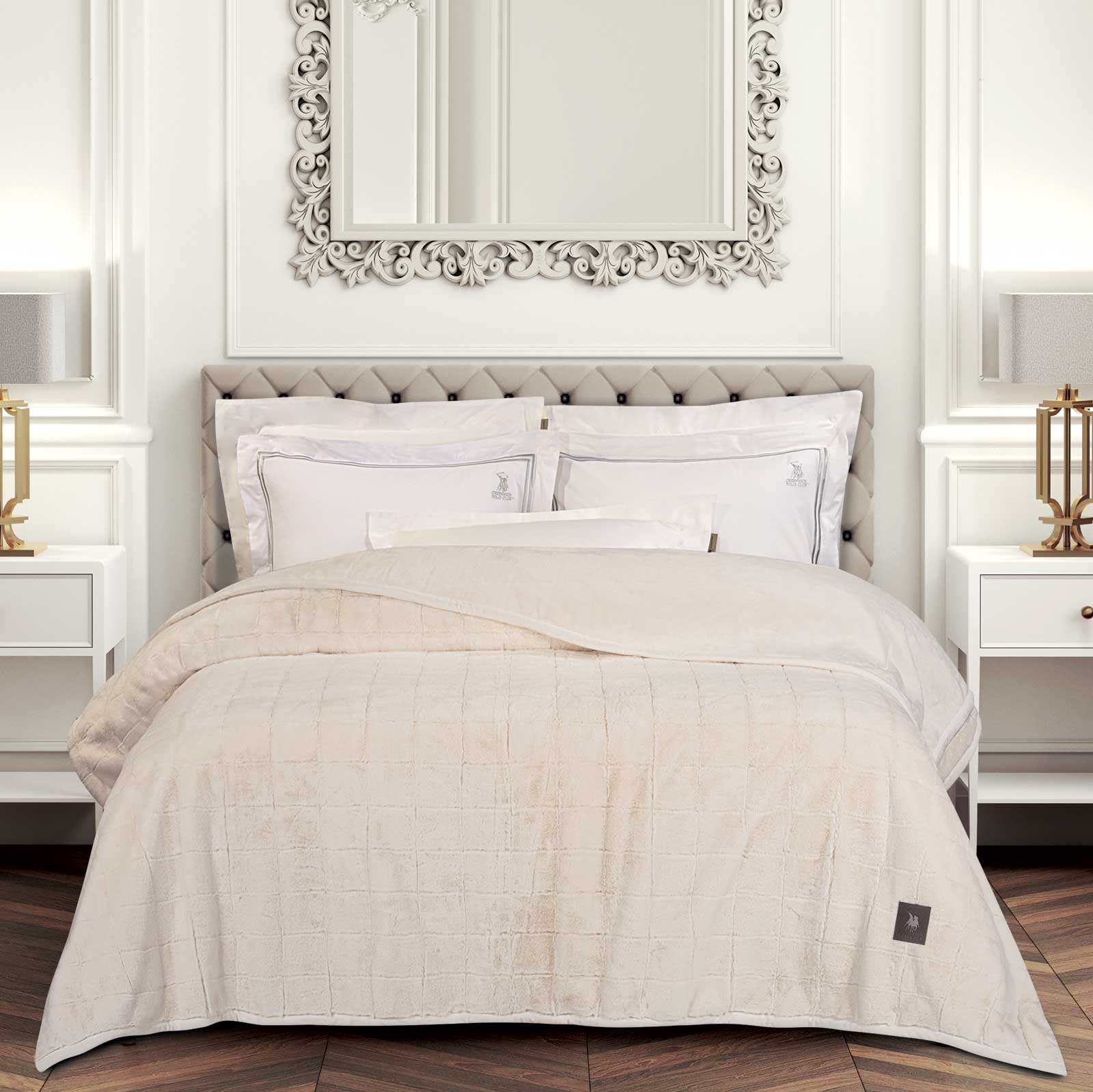 Greenwich Polo Club Κουβερτα Faux Fur Υπερδιπλη Premium 3451 Ivory - Image 4