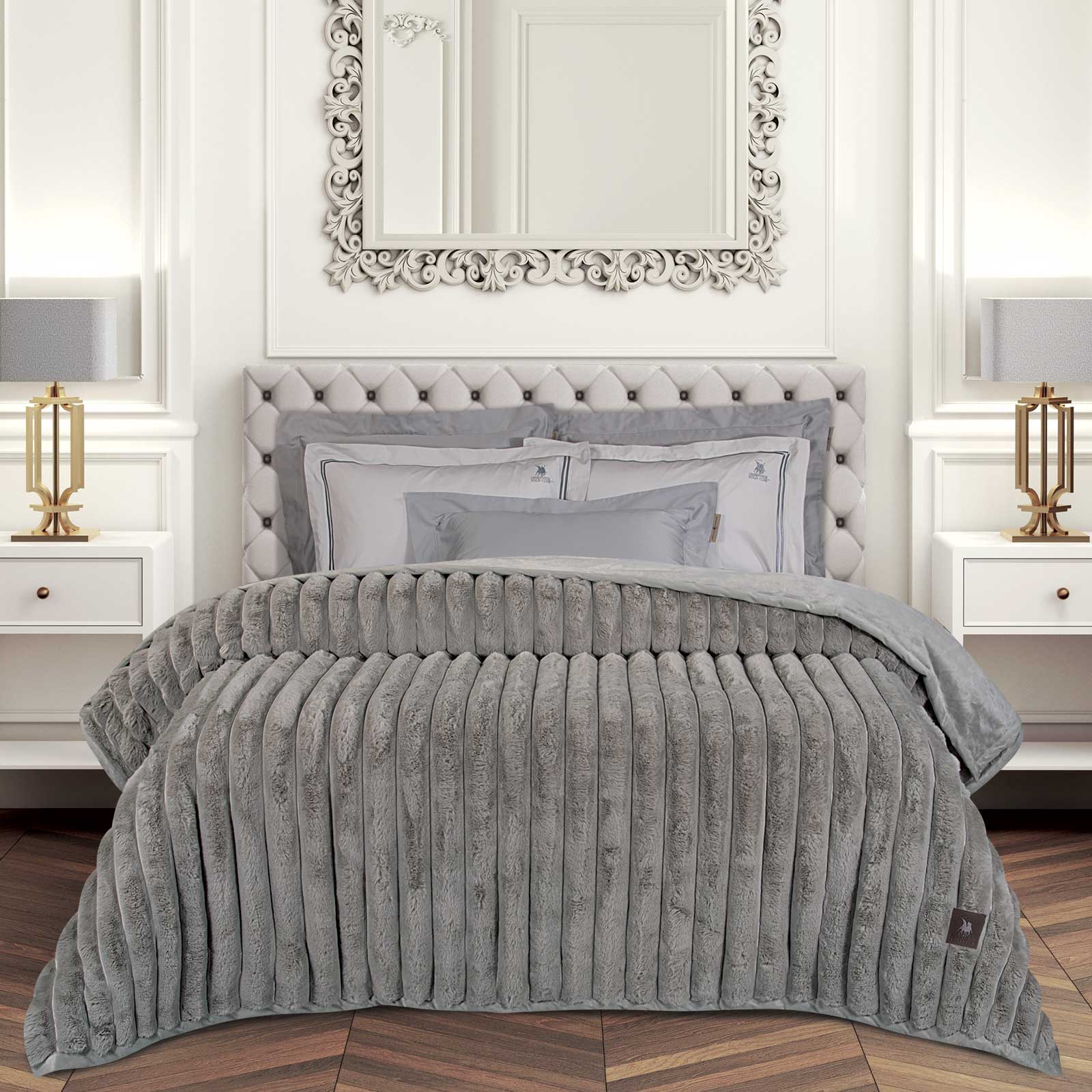 Greenwich Polo Club Κουβερτα Faux Fur Υπερδιπλη Premium 3831 Taupe Taupe - Image 4