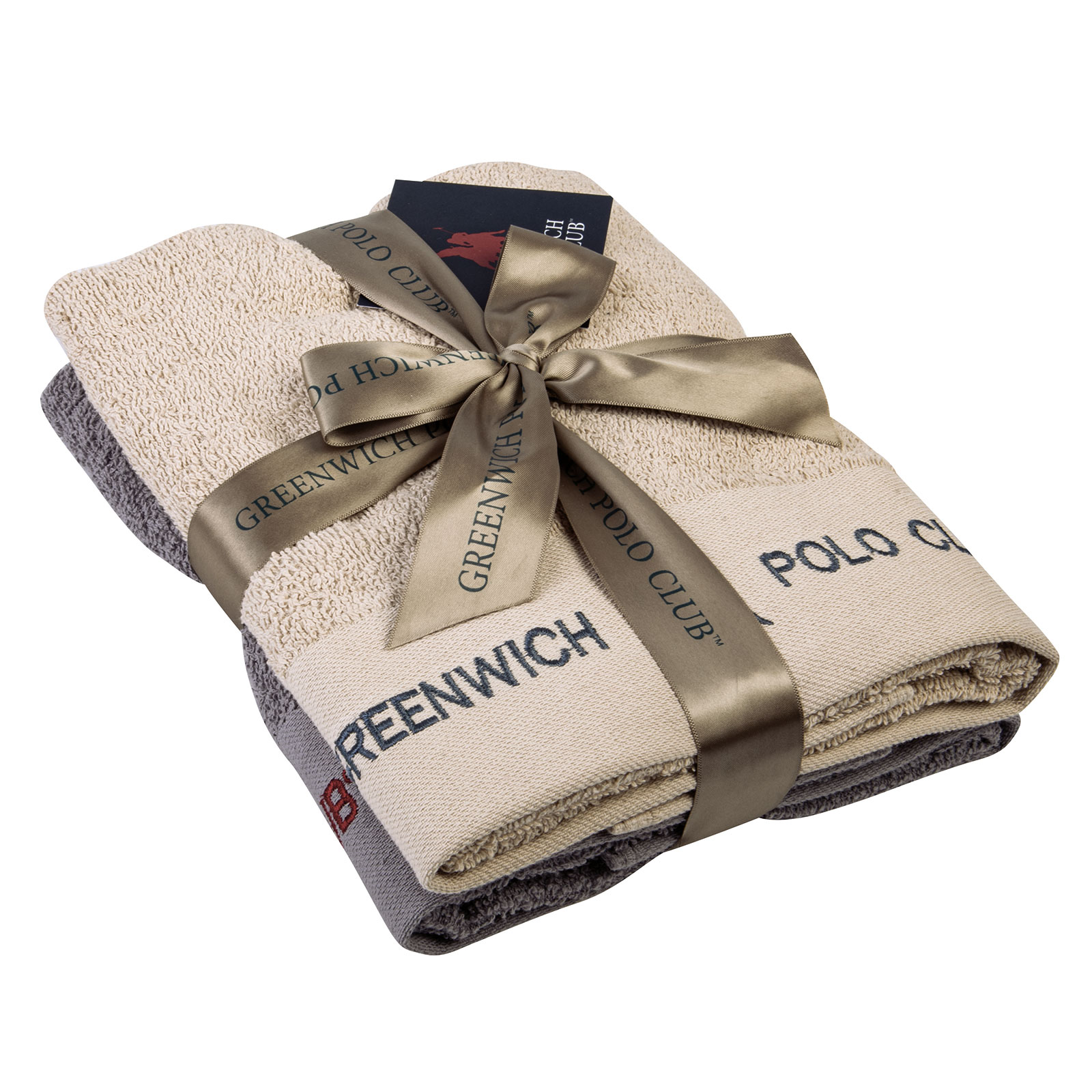 Greenwich Polo Club Σετ Πετσετεσ 2 Τεμαχιων 2663 Γκρι - Μπεζ - Image 5