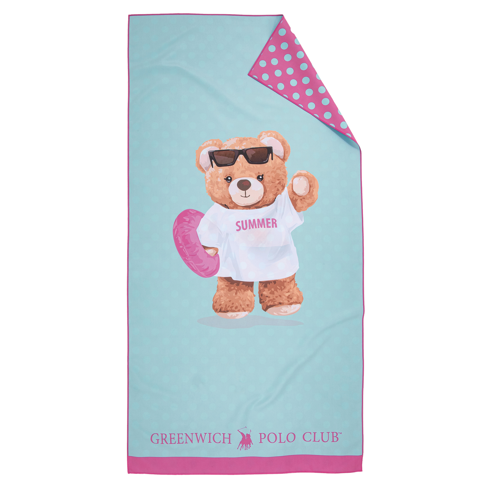 Greenwich Polo Club Junior Πετσετα Θαλασσης 70Χ140 5223 Fuschia - Mint Fuschia - Mint