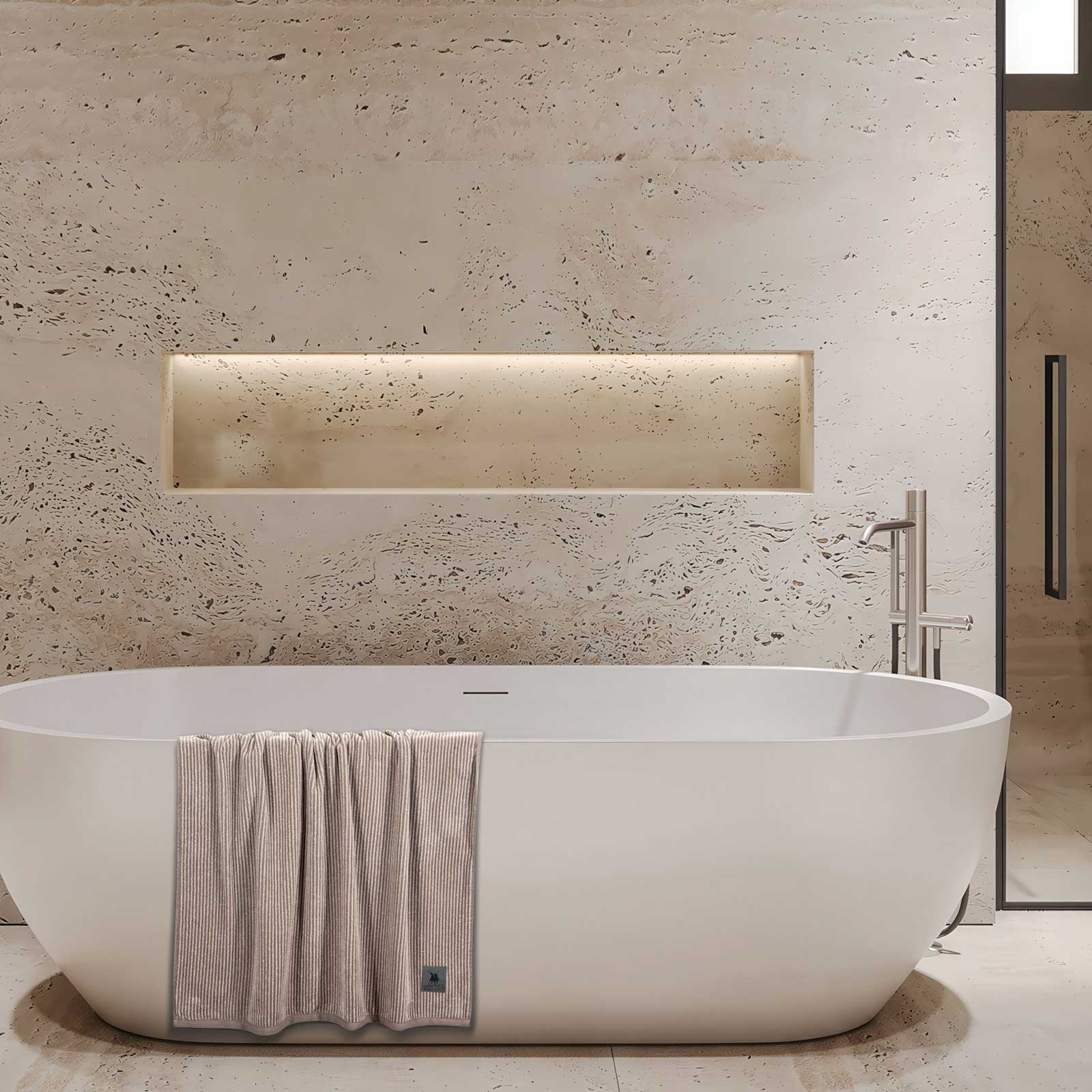 Greenwich Polo Club Πετσέτα Μπάνιου Loft 80x150 4140 Beige-Taupe - Image 2