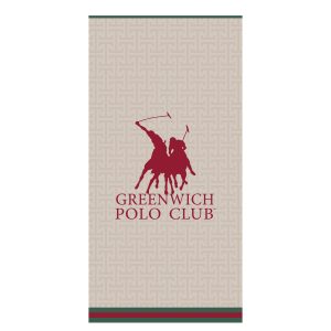Greenwich Polo Club Πετσετα Θαλασσης 90Χ180 Essential 5225 Red - Taupe Red - Taupe