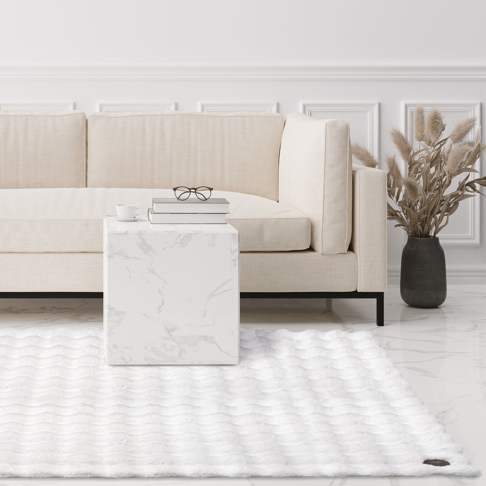 Greenwich Polo Club Χαλι 150X200 Faux Fur 3111 White White - Image 3