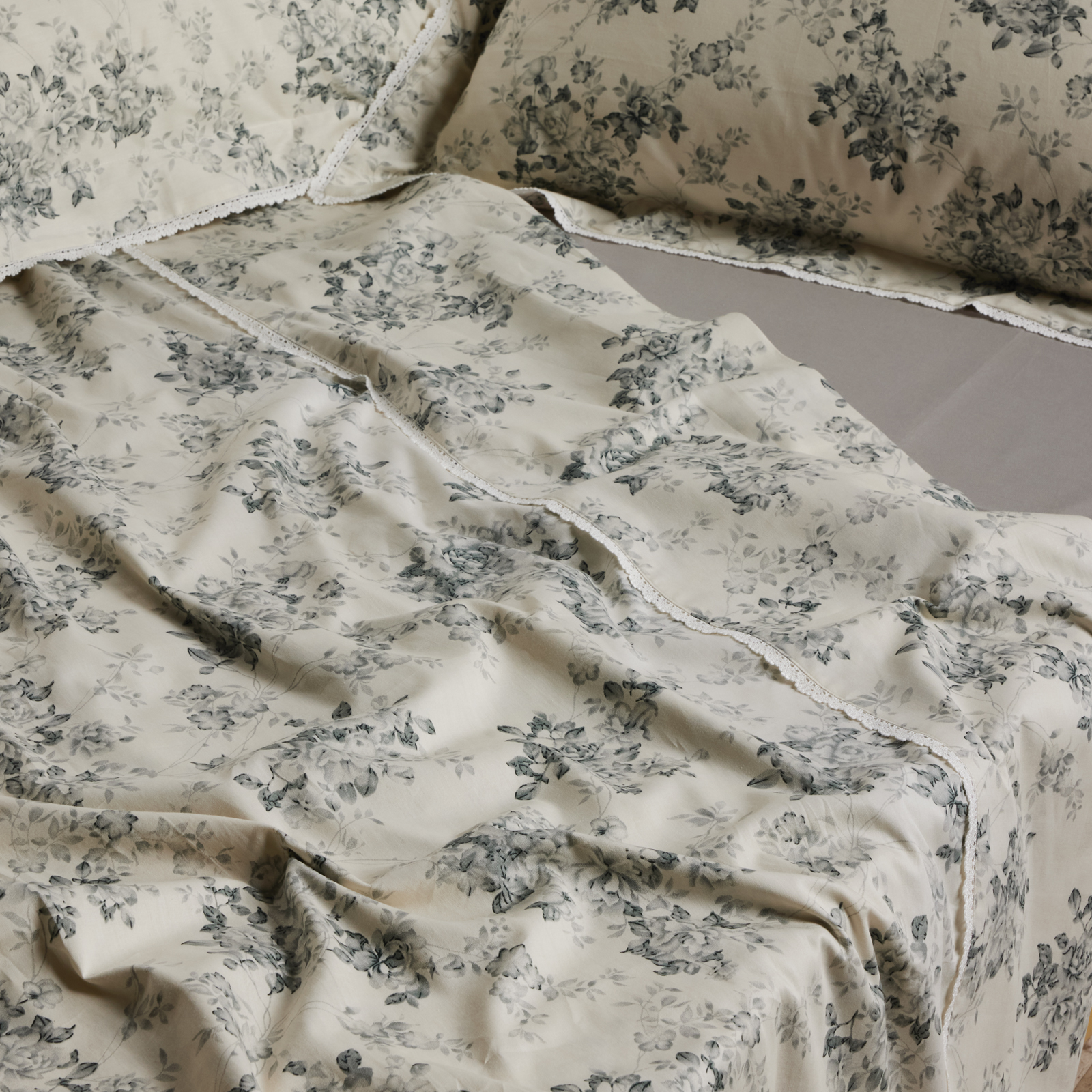 Das Home Παπλωματοθηκη Σετ Υπερδιπλη 220x240 Prestige 1712 Grey - Ivory - Image 3