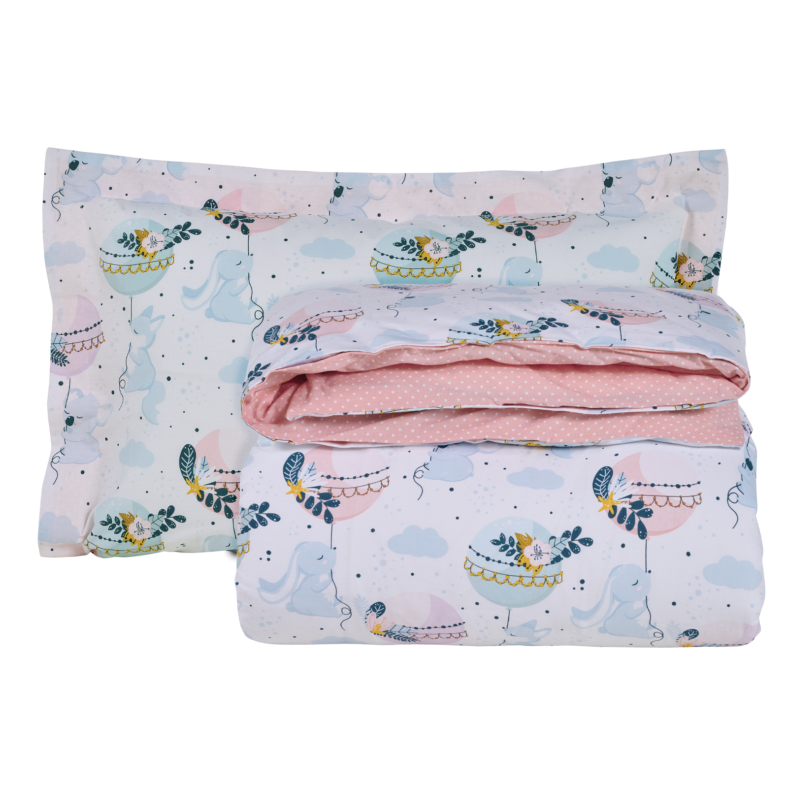 Das Kids Σετ Παπλωματοθηκη Μονη 4915 Light Blue - Mint - Pink - Image 6