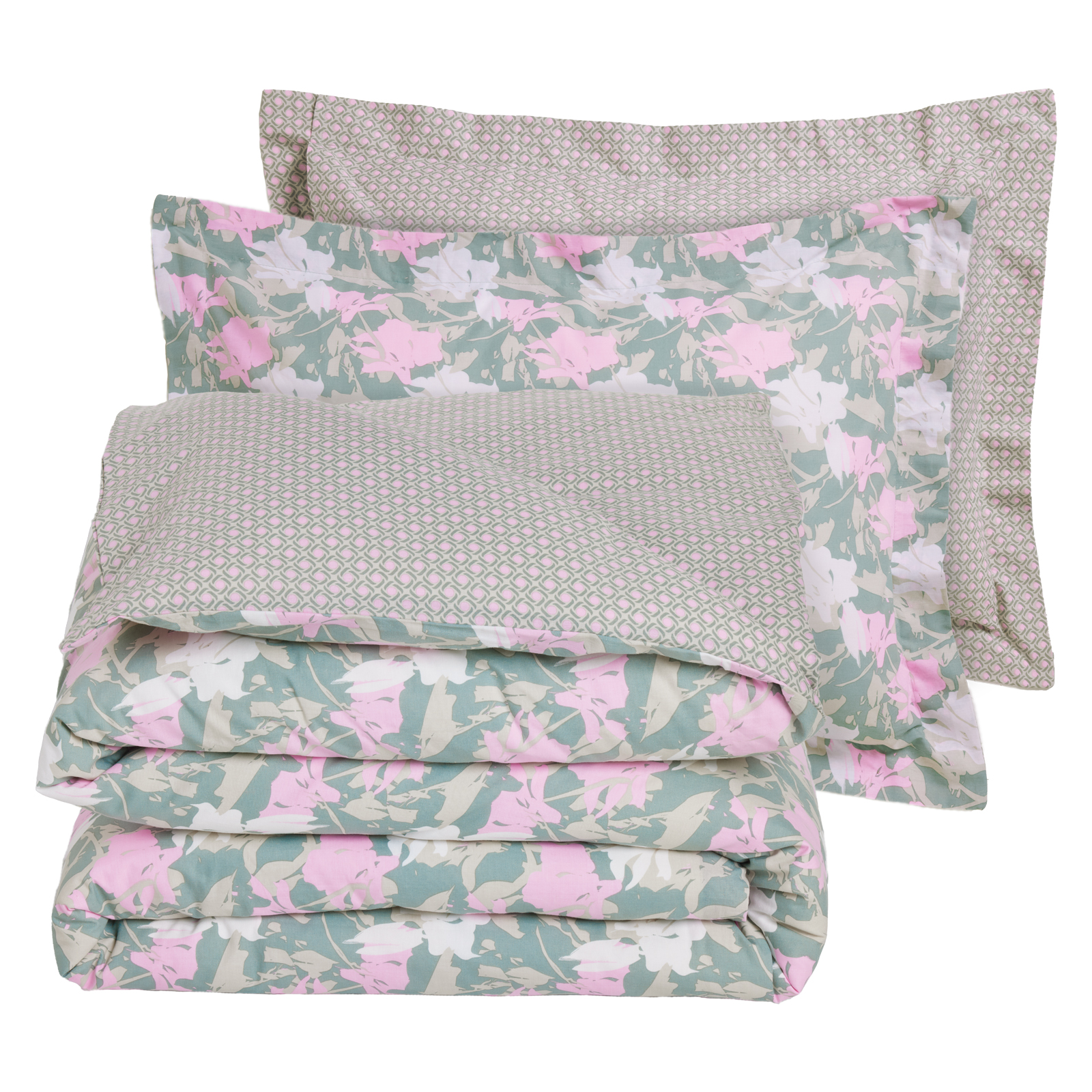 Das Home Σετ Παπλωματοθηκη Υπερδιπλη Daily 3175 Green - Pink Green - Pink - Image 6