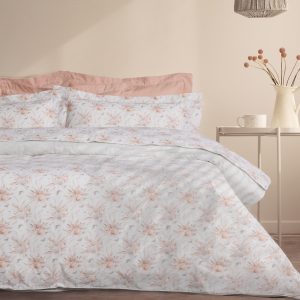 Das Home Σετ Παπλωματοθηκη Υπερδιπλη Daily 3181 Cream - Grey Cream - Grey