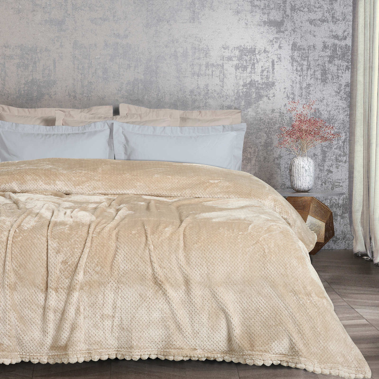 Das Home Κουβερτα Fleece 220Χ240 1187 Beige Beige - Image 3