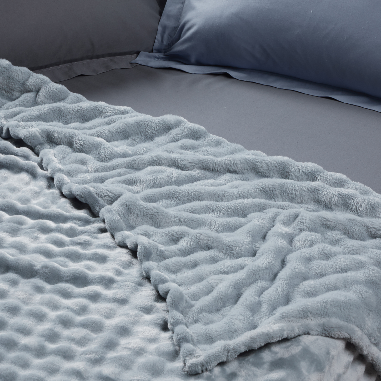 Das Home Κουβερτα Bubble Fleece 240Χ260 1371 Light Blue - Image 5