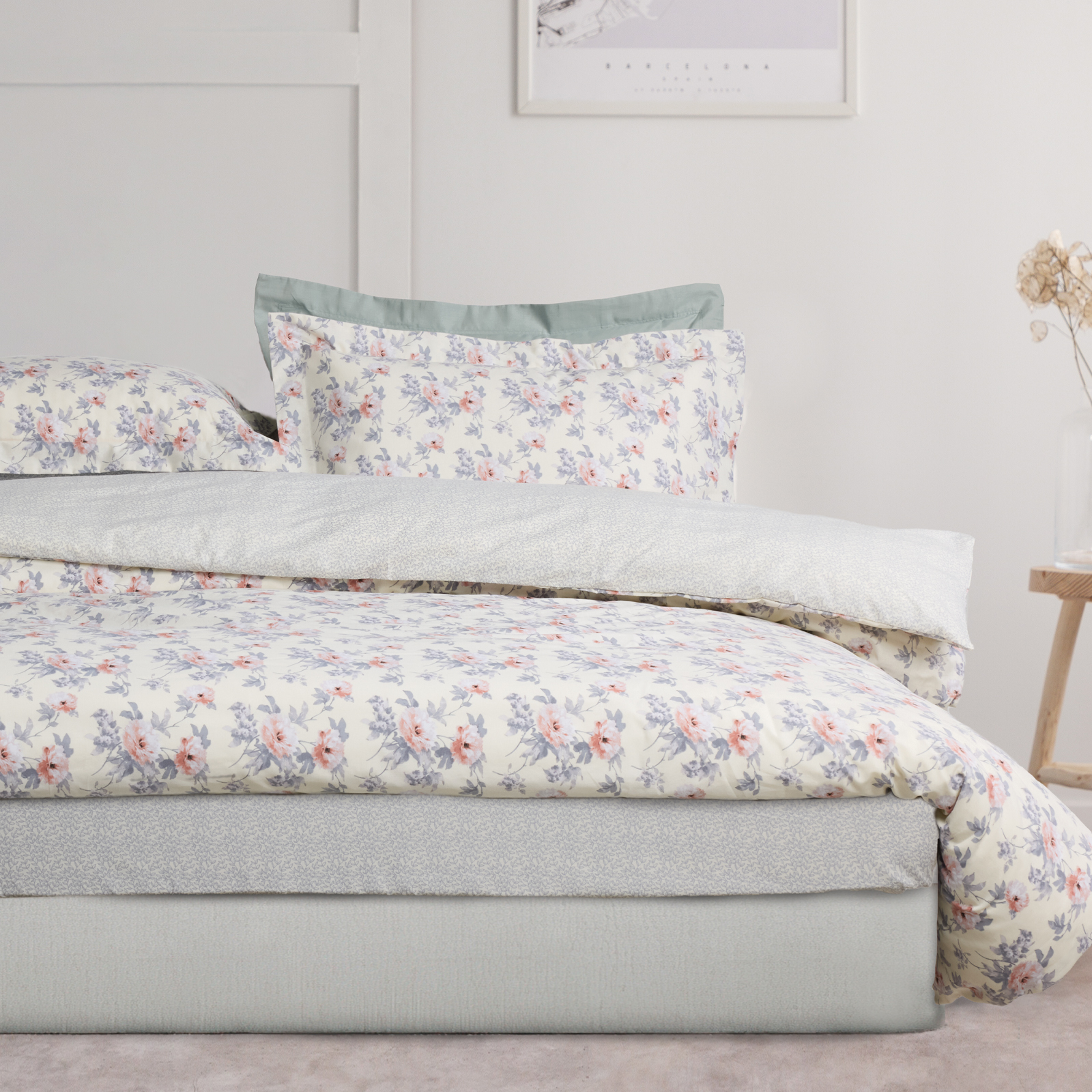 Das Home Σετ Σεντονια Υπερδιπλα Με Λαστιχο Casual 5442 Grey - Ivory Grey - Ivory