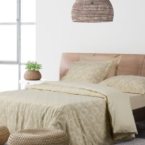 Das Home Σετ Σεντόνια Υπέρδιπλα Με Λάστιχο Casual 240x260 5444 Ivory-Taupe