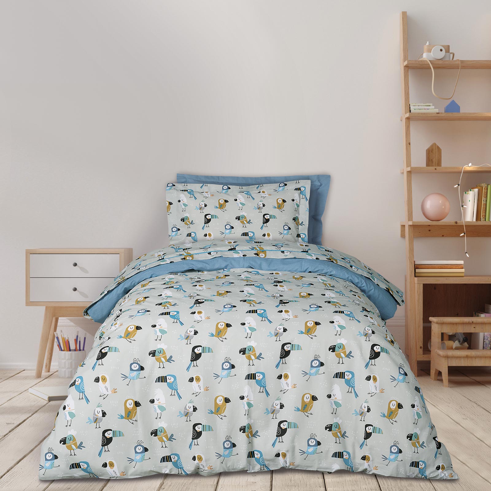 Das Kids Σετ Σεντονια Μονα 4914 Blue - Grey - Mint Blue - Grey - Mint - Image 4
