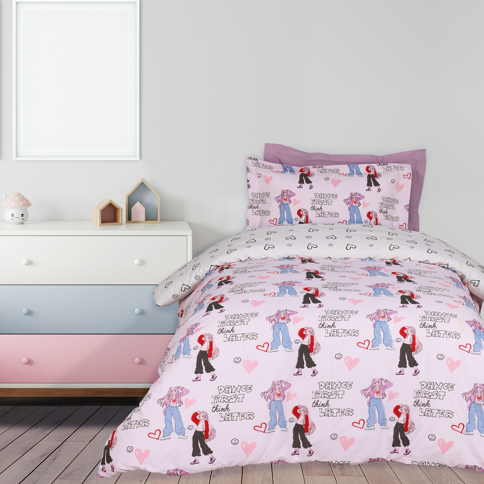 Das Kids Σετ Σεντονια Μονα 4940 Grey - Pink Grey - Pink - Image 4