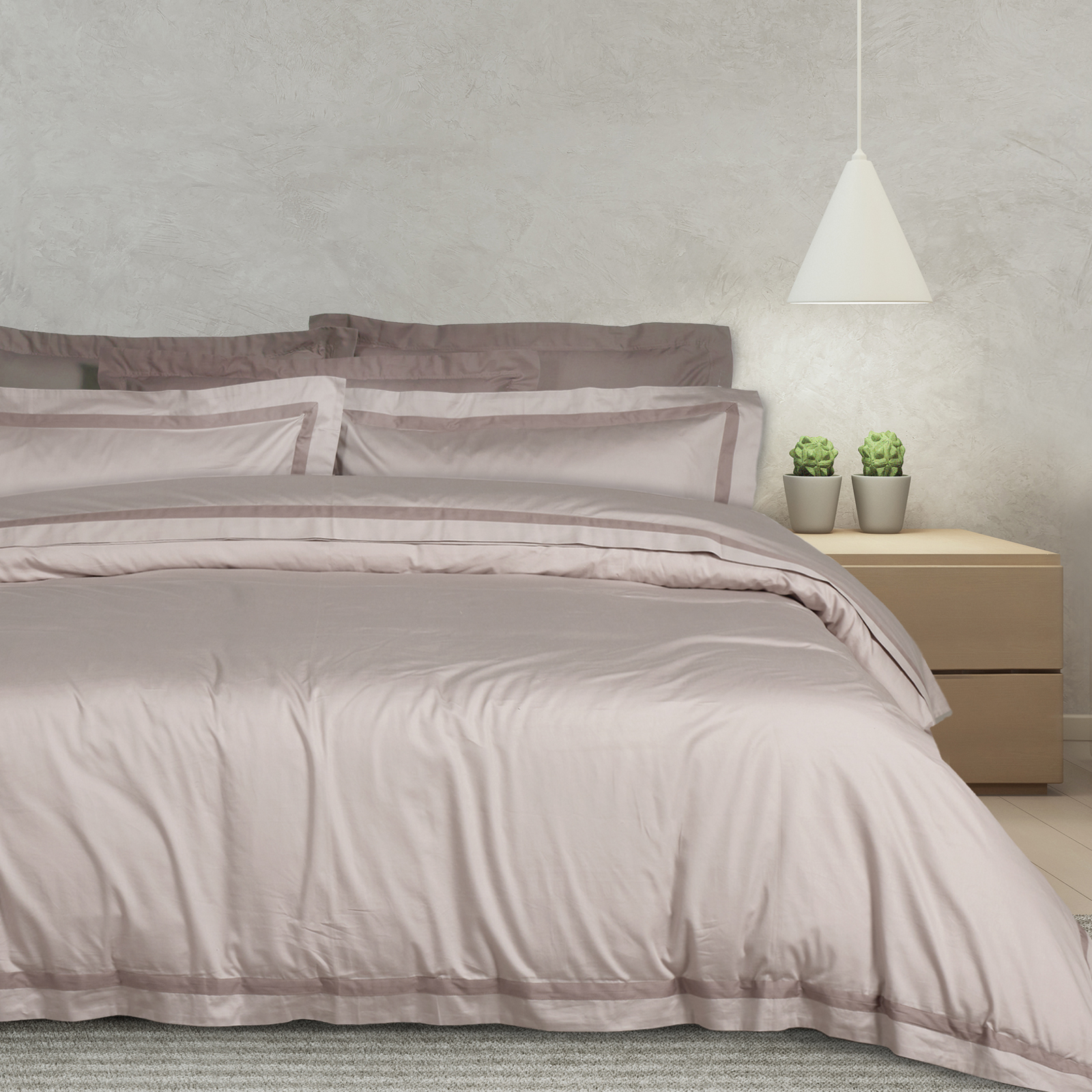 Das Home Σεντόνια Σετ Executive King Size 250x270 1700 Taupe - Image 4