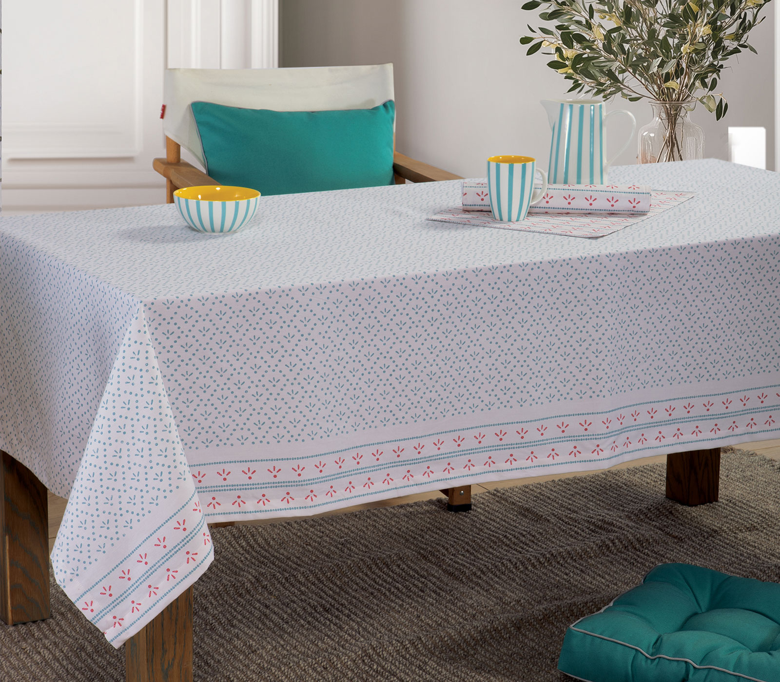 ΤΡΑΠΕΖΟΜΑΝΤΗΛΟ ISHMAR BLUE 140X180 NEF-NEF HOMEWARE