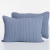 Nef-Nef Homeware Μαξιλαροθήκη Elements-Ecstatic Σετ 2 τεμ. 52x72 Blue