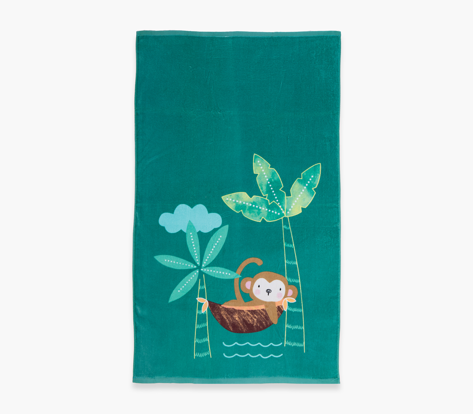 Nef-Nef Homeware Παιδική Πετσέτα Θαλάσσης Tropical Monkey 70x120 Green
