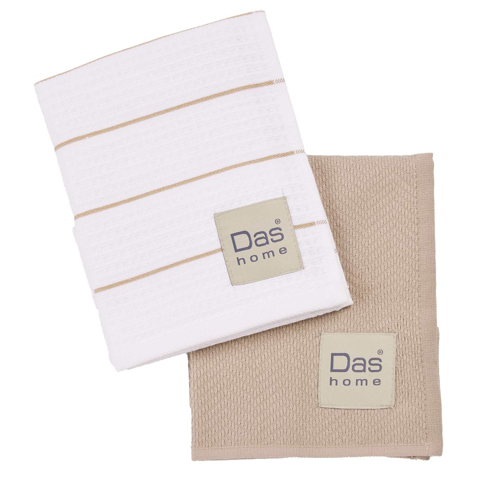 Das Home Σετ Ποτηροπανα 2Τμχ 30Χ50 0830 Taupe - White Taupe - White - Image 4