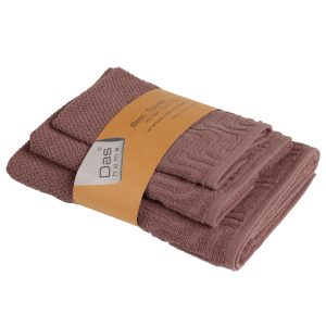 Das Home Σετ Πετσετες 3Τεμαχιων Best 0879 Dark Nude Dark Nude