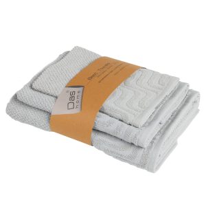 Das Home Σετ Πετσετες 3Τεμαχιων Best 0881 Grey Grey