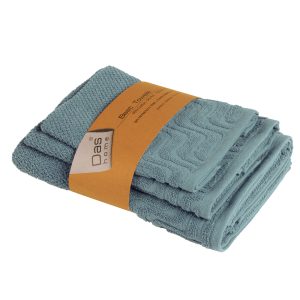 Das Home Σετ Πετσετες 3Τεμαχιων Best 0882 Blue Blue