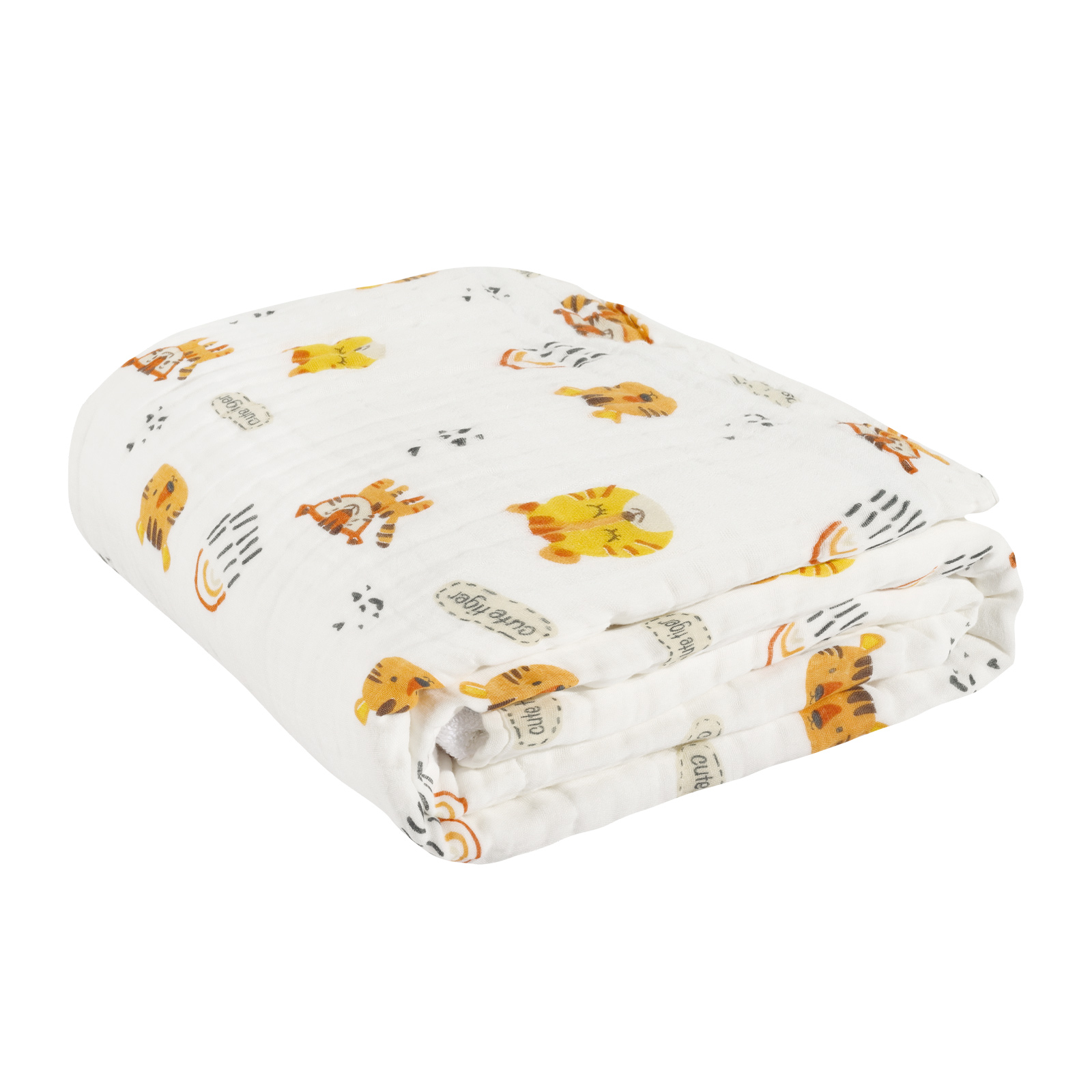 Das Baby Κουβερτα-Μουσελινα 105X150 Relax 6622 Λευκο - Πορτοκαλι Λευκο - Πορτοκαλι - Image 4