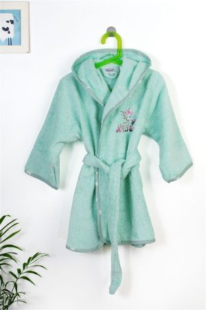 DIMcol Μπουρνούζι Με Κέντημα kids Deer 199 Mint % Cotton
