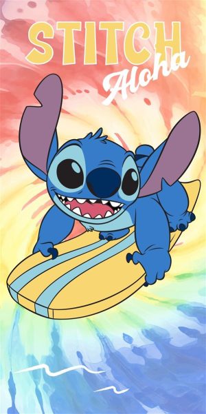 DIMcol Πετσέτα Θαλάσσης Quick Dry Disney Home Lilo & Stitch 159 70X140 Orange 100% Microfiber