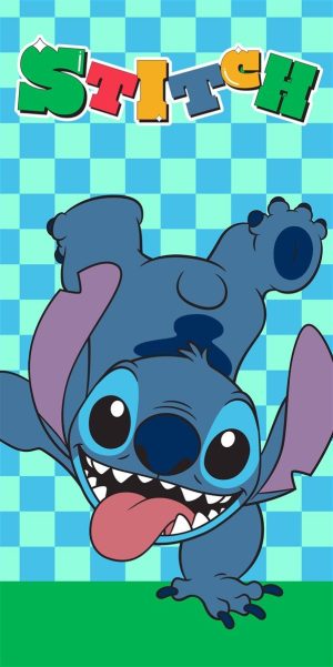 DIMcol Πετσέτα Θαλάσσης Quick Dry Disney Home Lilo & Stitch 186 70X140 Aqua-Sky Blue 100% Microfiber