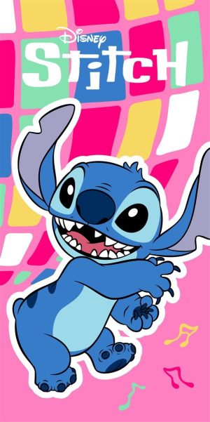 DIMcol Πετσέτα Θαλάσσης Quick Dry Disney Home Lilo & Stitch 188 70X140 Pink 100% Microfiber