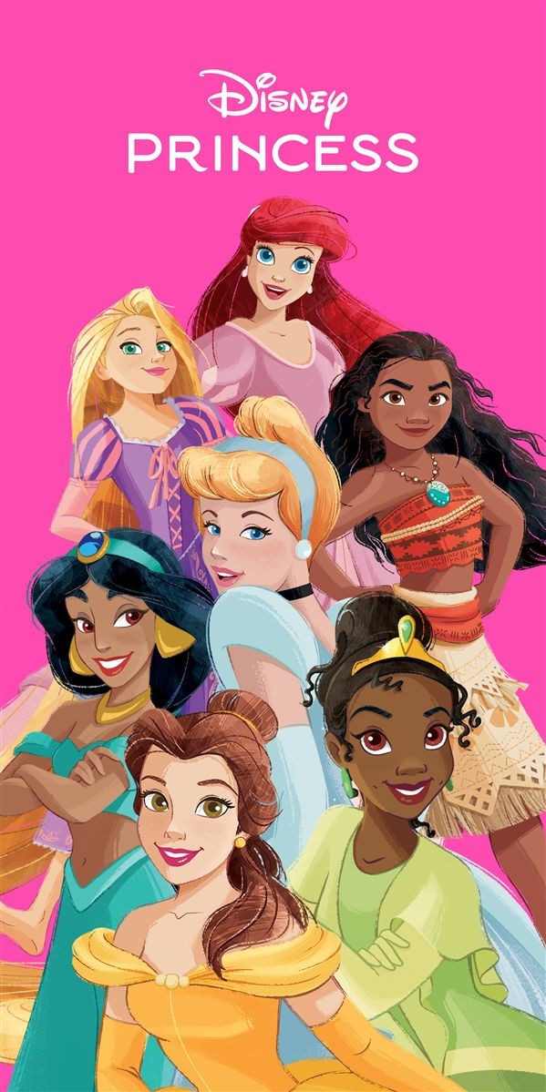 DIMcol Πετσέτα Θαλάσσης Quick Dry Disney Home Princess 190 70X140 Fuchsia 100% Microfiber