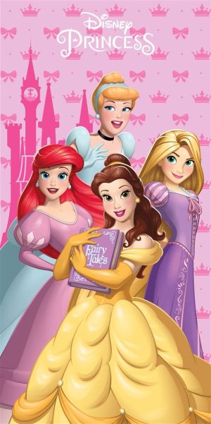 DIMcol Πετσέτα Θαλάσσης Quick Dry Disney Home Princess 191 70X140 Baby Pink 100% Microfiber