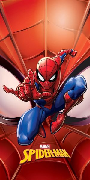 DIMcol Πετσέτα Θαλάσσης Quick Dry Marvel Spider-Man 669 70X140 Red 100% Microfiber