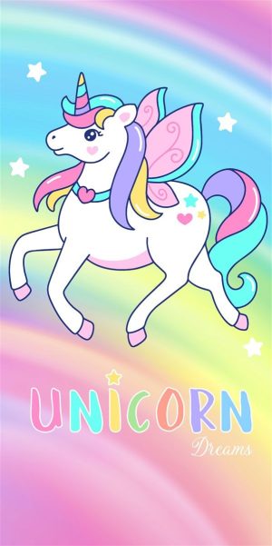 DIMcol Πετσέτα Θαλάσσης Quick Dry Unicorn 458 70X140 Multi 100% Microfiber