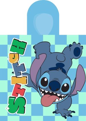 DIMcol Πόντσο Θαλάσσης Quick Dry Disney Home Lilo & Stitch 196 50X100 Aqua-Sky Blue 100% Microfiber