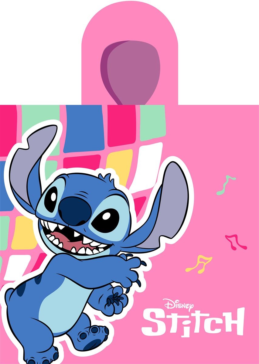 DIMcol Πόντσο Θαλάσσης Quick Dry Disney Home Lilo & Stitch 275 50X100 Pink 100% Microfiber