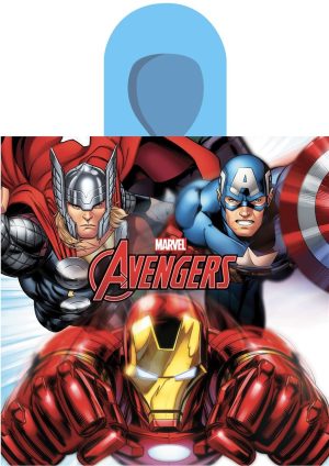 DIMcol Πόντσο Θαλάσσης Quick Dry Marvel Avengers 198 50X100 White-Multi 100% Microfiber