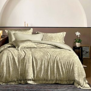 Beauty Home Σετ σεντόνια υπέρδιπλα με λάστιχο Memories Art 12689 165x200+30 Μπεζ