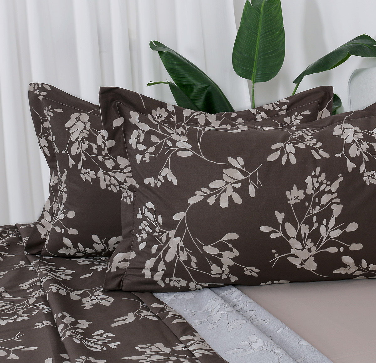 Beauty Home Σετ σεντόνια υπέρδιπλα με λάστιχο Memories Art 12693 165x200+30 Καφέ - Image 2