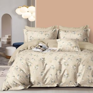 Beauty Home Σετ σεντόνια υπέρδιπλα με λάστιχο Memories Art 12698 165x200+30 Μπεζ