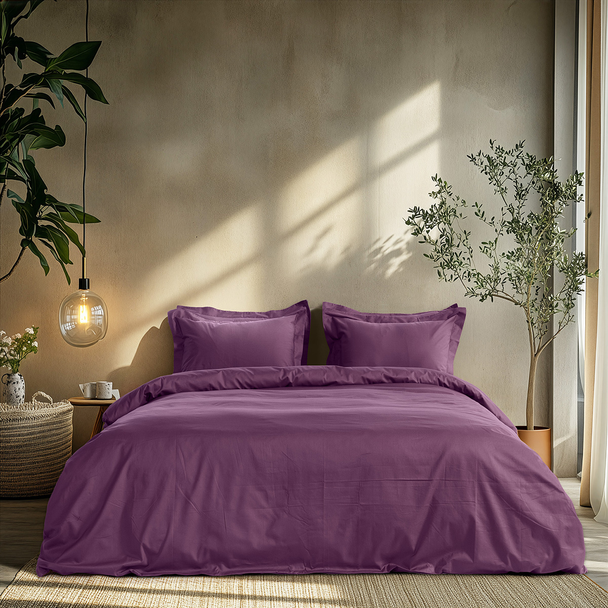 Beauty Home Σετ παπλωματοθήκη μονή Art 1700 Harmony 170x250 Μωβ