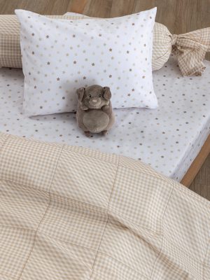 Palamaiki Σεντόνι Κούνιας 70x140+20 BB101 BEIGE Με Λάστιχο