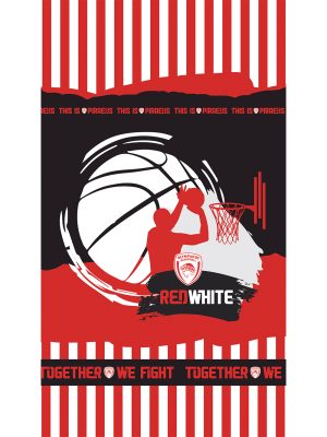 Palamaiki Πετσέτα Θαλάσσης Beach Collection 90x160 NM OLYMPIACOS/2