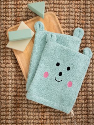 Palamaiki Σετ γάντια μπάνιου πετσετέ Baby Bath 17x23 BG100 AQUA