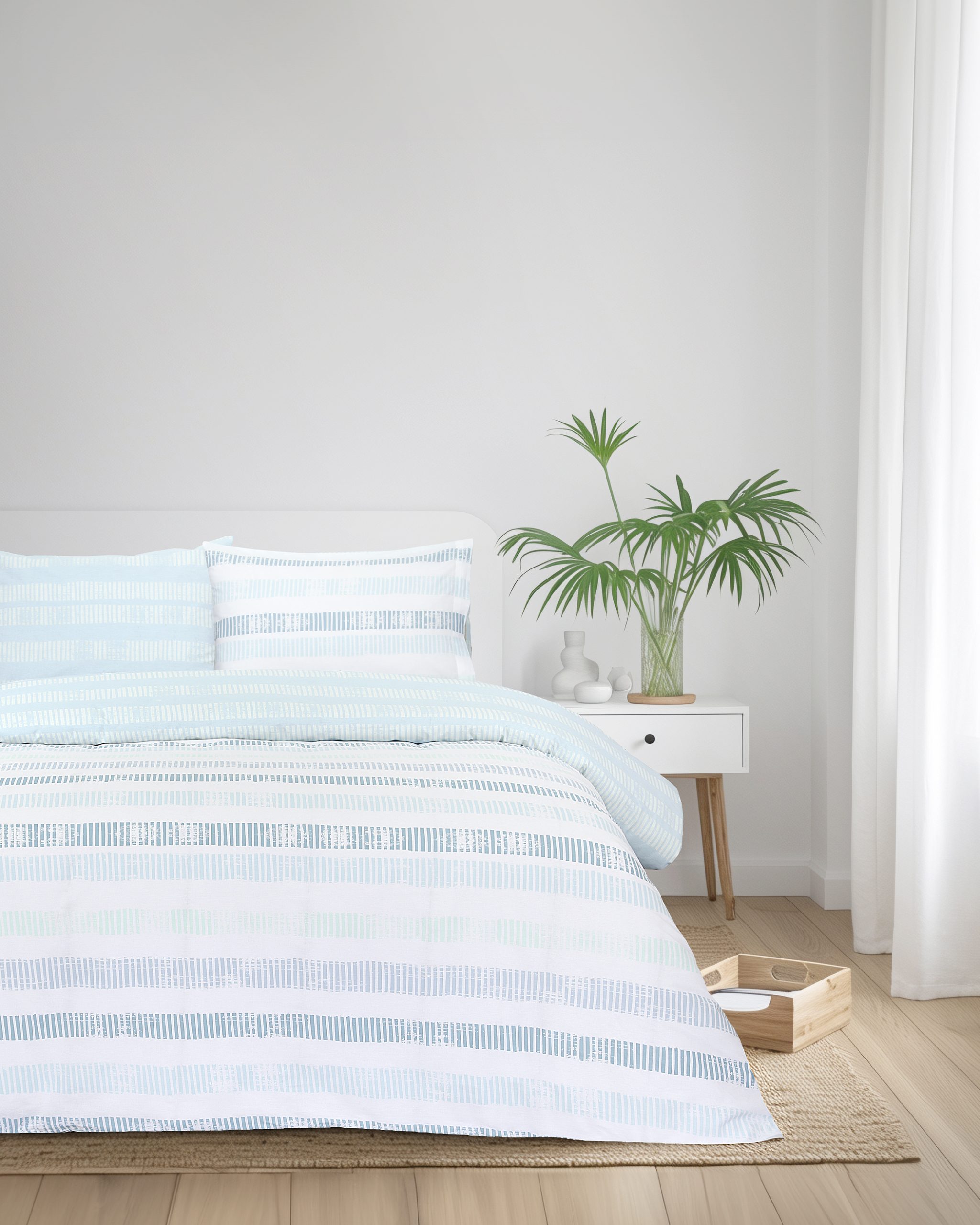 Kocoon Home Σετ Σεντόνια Υπέρδιπλα με Λάστιχο - Azzurro Τιρκουάζ, Σιέλ, Μέντα